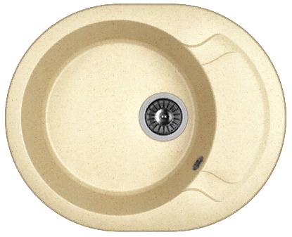 Мойка кухонная из литьевого мрамора Dr. Gans БЕРТА 580 25.040.B0580.402 58*47 см. дюна