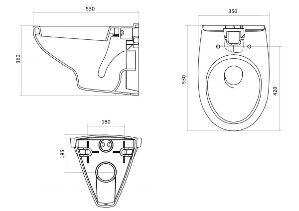 Унитаз навесной Santek БОРЕАЛЬ 1.WH30.1.977   Унитаз навесной Santek БОРЕАЛЬ 1.WH30.1.977