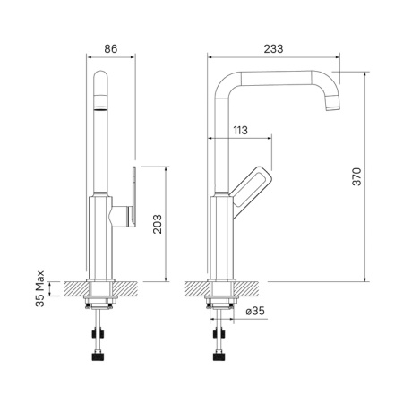 Смеситель IDDIS SLIDE SLISB00i05 для кухонной мойки 