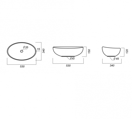 Раковина Sanita luxe RINGO RNGSLWB01S 53 
