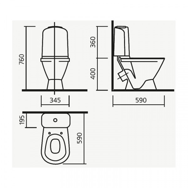 Унитаз-компакт Sanita luxe CLASSIC CSCSLCC01040611   Унитаз-компакт Sanita luxe CLASSIC CSCSLCC01040611