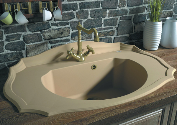 Мойка кухонная керамогранитная Florentina ЭМИЛИЯ 20.340.D0900.305 90*55 см. грей