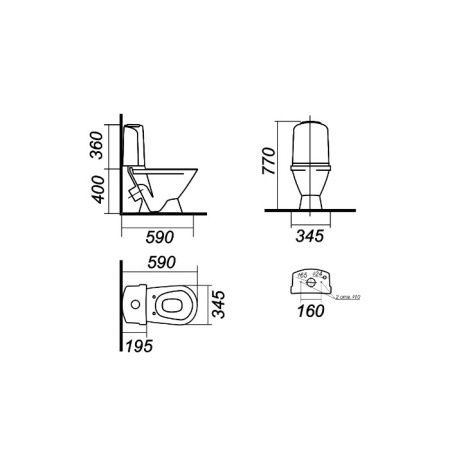 Унитаз-компакт Sanita luxe CLASSIC CSCSLCC01060611  