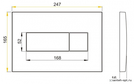 Клавиша для инсталляции Alcaplast  M371S  