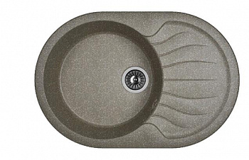 Мойка кухонная из литьевого мрамора Dr. Gans БЕРТА 760 25.040.C0760.407 76*51 см. черный