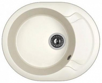 Мойка кухонная из литьевого мрамора Dr. Gans БЕРТА 580 25.040.B0580.401 58*47 см. белый