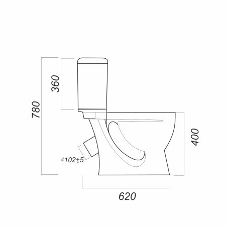 Унитаз-компакт Sanita СТАНДАРТ SDTSACC01030712  