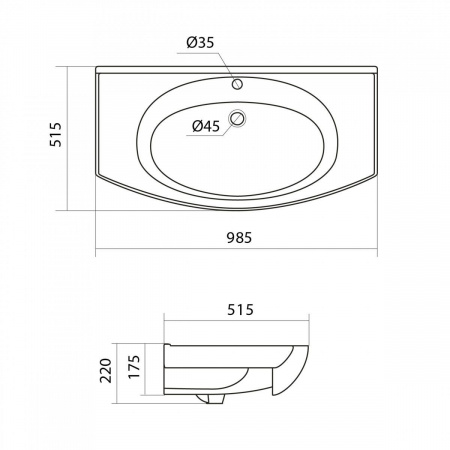 Раковина Santek ЭНИГМА 1.WH20.7.777  