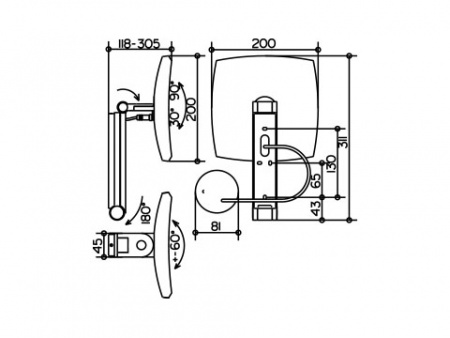 Зеркало косметическое Keuco ILOOK MOVE 17613019002  
