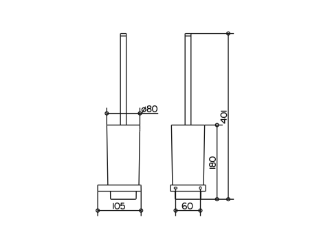 Ёрш навесной Keuco EDITION 11 11164 019000  