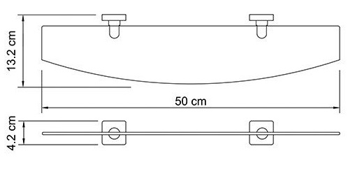 Полка WasserKRAFT LIPPE K-6524   Полка WasserKRAFT LIPPE K-6524