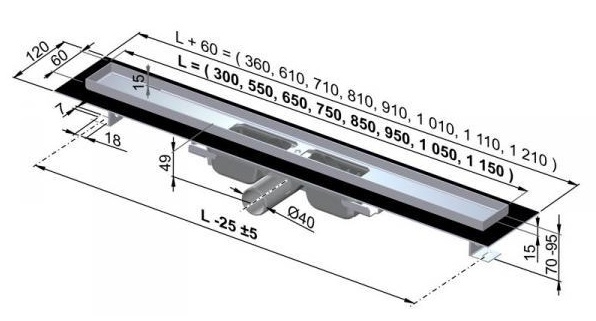 Душевой канал Alcaplast  APZ101-650  