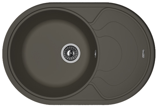 Мойка кухонная керамогранитная Florentina РОДОС 760 20.140.D0760.302 76*51 см. антрацит
