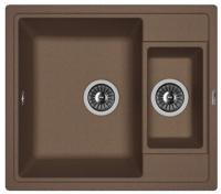 Мойка кухонная керамогранитная Florentina ЛИПСИ 580K 20.210.D0580.303 58*51 см. мокко