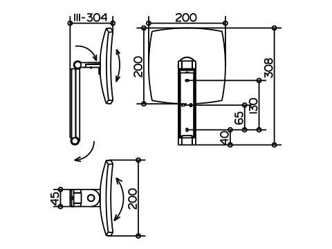 Зеркало косметическое Keuco ILOOK MOVE 17613 010000  