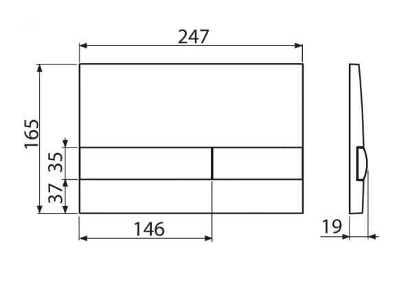 Клавиша для инсталляции Alcaplast  M1741  