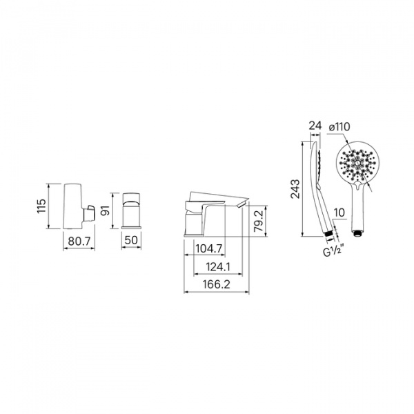 Смеситель IDDIS CLOUD CLOSB3Ki07 на борт ванны  Смеситель IDDIS CLOUD CLOSB3Ki07 на борт ванны