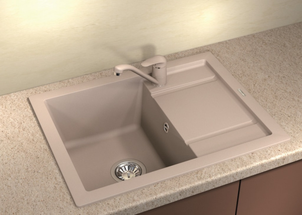 Мойка кухонная керамогранитная Florentina ЛИПСИ 660 20.155.C0660.107 66*51 см. песочный