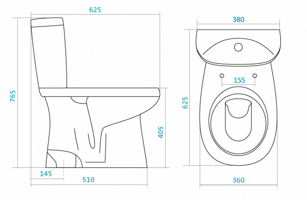 Унитаз-компакт Santek АНИМО 1.WH30.2.136  