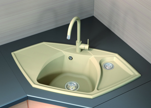 Мойка кухонная керамогранитная Florentina САРДИНИЯ 20.150.D0980.102 97,5*51 см. черный