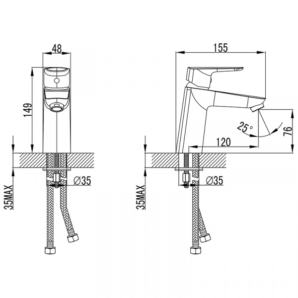 Смеситель IDDIS VIBE VIBSB00i01 для раковины 